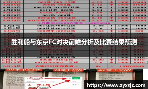 胜利船与东京FC对决前瞻分析及比赛结果预测
